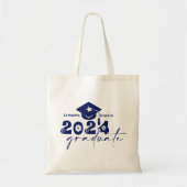 2024年卒業記念 ネイビーブルー トートバッグ (正面)