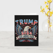 2024年国旗でアメリカを連れ戻す カード (黄色い花)