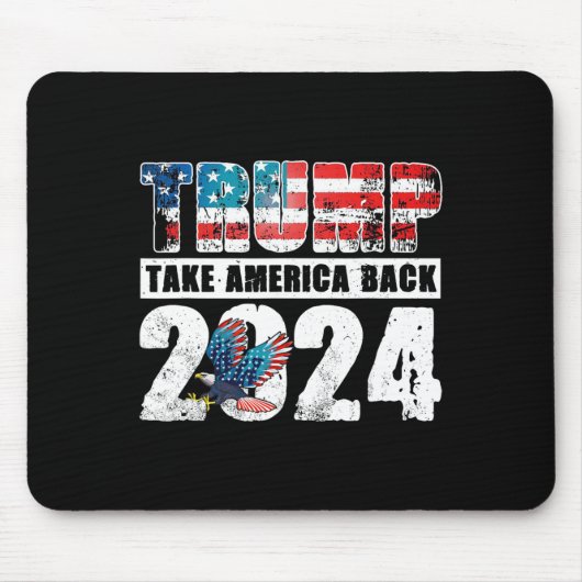 2024年国旗2024年7月トランプ4日4日 マウスパッド (正面)