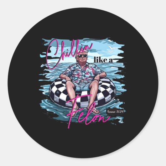 2024年夏のフェロンおもしろいトランプのように5 ラウンドシール (正面)