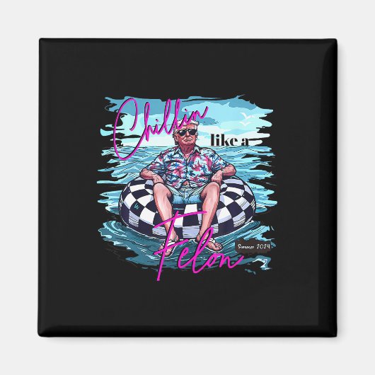 2024年夏のフェロンおもしろいトランプのように6 マグネット (正面)