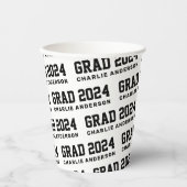 2024年大学院名白黒 紙コップ (正面)