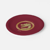 2024年大晦日パーティー中国の – 新年ドラゴン ペーパープレート (アングル)