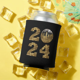 2024年大晦日パーティー – ボール – ニューヨーク金ゴールド- 缶クーラー