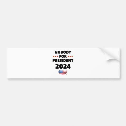 2024年大統領に誰もいらない バンパーステッカー (正面)