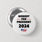 2024年大統領に誰もいらない 缶バッジ (正面&裏面)