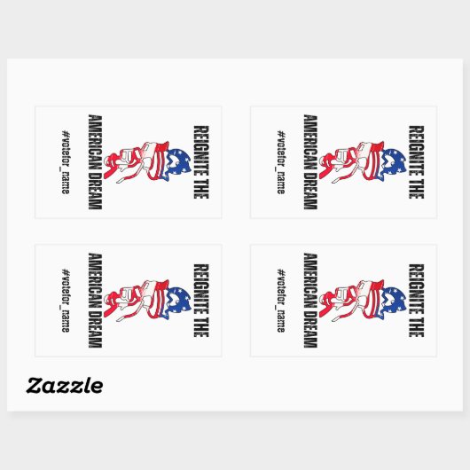 2024年大統領の米国選挙 長方形シール (シート)