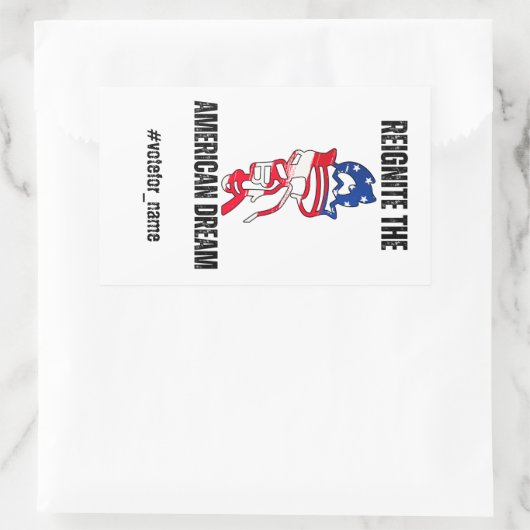 2024年大統領の米国選挙 長方形シール (バッグ)