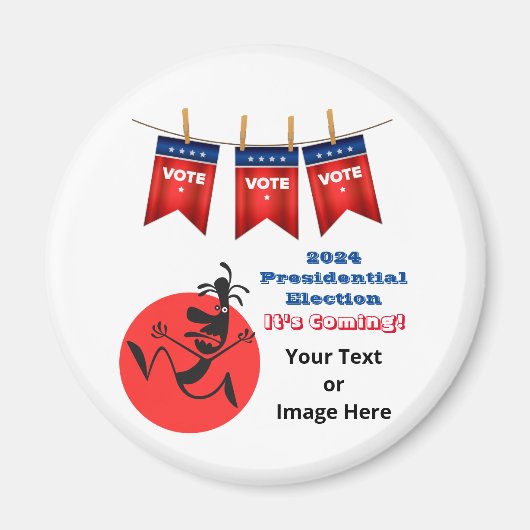 2024年大統領の選挙ランニングMan Edition マグネット (正面)