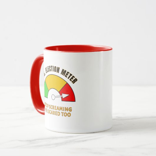 2024年大統領の選挙恐怖メーター マグカップ (正面左)