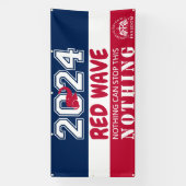 2024年大統領の選挙RED WAVE 横断幕 (縦)