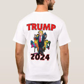 2024年大統領向けトランプ、メイク・アメリカ素晴らしv1 tシャツ (裏面)
