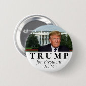 2024年大統領向けホワイトハウスドナルド・トランプ写真 缶バッジ (正面&裏面)