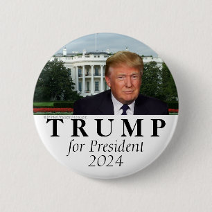 2024年大統領向けホワイトハウスドナルド・トランプ写真 缶バッジ
