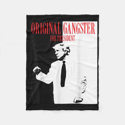 2024年大統領用ドナルド・トランプオリジナルGan フリースブランケット (正面)