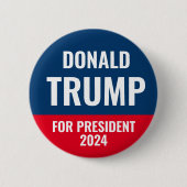 2024年大統領用ドナルド・トランプ 缶バッジ (正面)
