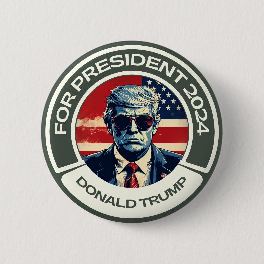 2024年大統領用ドナルド・トランプ 缶バッジ (正面)