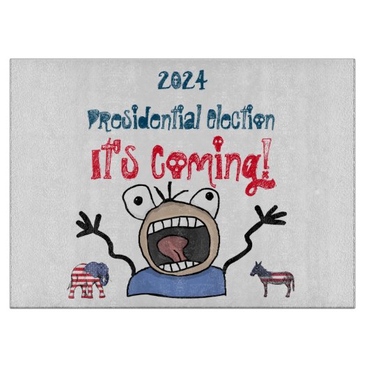 2024年大統領選挙がやってくる! カッティングボード (正面)