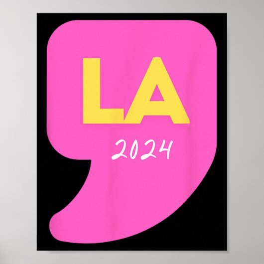 2024年大統領選挙のためのコンマLa Kamala Harris ポスター (正面)