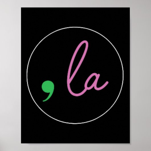 2024年大統領選挙のためのコンマLa Kamala Harris ポスター (正面)