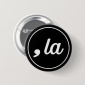 2024年大統領選挙のためのコンマLa Kamala Harris 缶バッジ (正面&裏面)