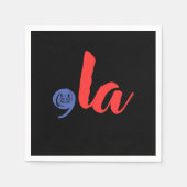 2024年大統領選挙コンマLa 2024 おもしろい スタンダードカクテルナプキン (正面)