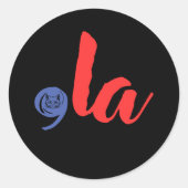 2024年大統領選挙コンマLa 2024 おもしろい ラウンドシール (正面)