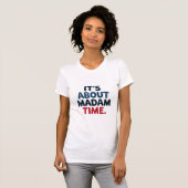 2024年大統領選挙 民主党 支持 デモクラット 女性大統領 Tシャツ (正面フル)