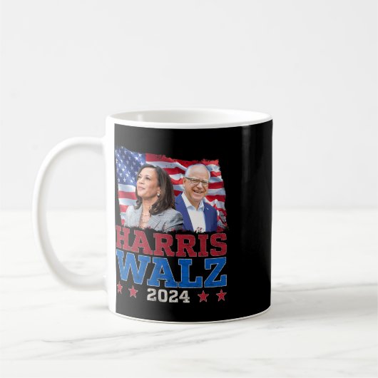 2024年大統領選挙WAlzheimerカマラハリスT コーヒーマグカップ (左)
