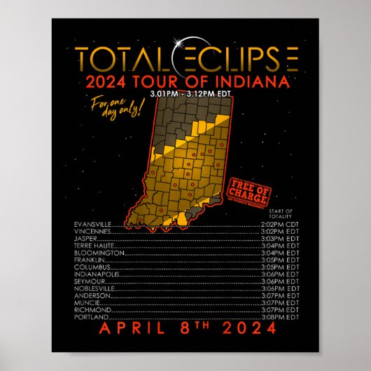 2024年太陽ののTour Of Indiana 4月8日 ポスター (正面)