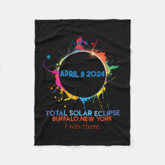 2024年太陽のニューヨーク日食バッファロー総出演 フリースブランケット