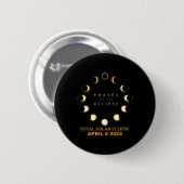 2024年太陽のフェーズ合計4月8日 缶バッジ (正面&裏面)