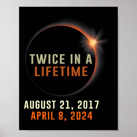 2024年太陽の生涯二回皆既食太陽の ポスター (正面)