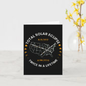 2024年太陽の生涯合計で2回のEclipse太陽の E カード (黄色い花)