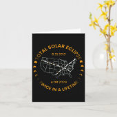 2024年太陽の生涯合計で2回のEclipse太陽の E カード (黄色い花)