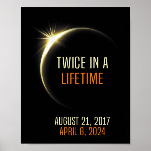 2024年太陽の生涯合計で2回のEclipse太陽の E ポスター