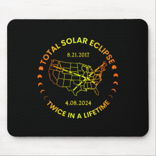 2024年太陽の生涯合計で2回のEclipse太陽の E マウスパッド