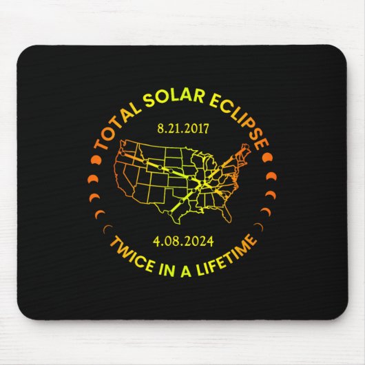 2024年太陽の生涯合計で2回のEclipse太陽の E マウスパッド (正面)