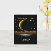 2024年太陽の皆既日食合計 カード (黄色い花)