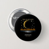 2024年太陽の皆既日食合計 缶バッジ (正面&裏面)