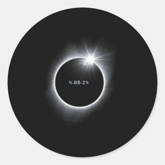 2024年太陽の皆既日食8 ラウンドシール (正面)