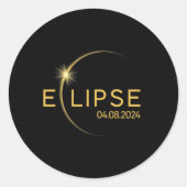 2024年太陽の皆既日食8 ラウンドシール (正面)