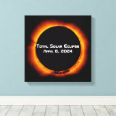 2024年太陽の皆既食 キャンバスプリント (インサイチュ (ウッドフロア))