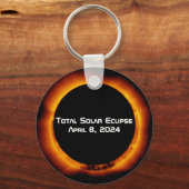 2024年太陽の皆既食 キーホルダー (正面)