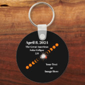 2024年太陽の皆既食 キーホルダー (正面)