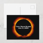 2024年太陽の皆既食 ポストカード (正面/裏面)