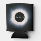 2024年太陽の黒白の皆既食 缶クーラー (裏面)
