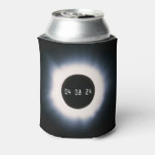 2024年太陽の黒白の皆既食 缶クーラー (缶裏面)