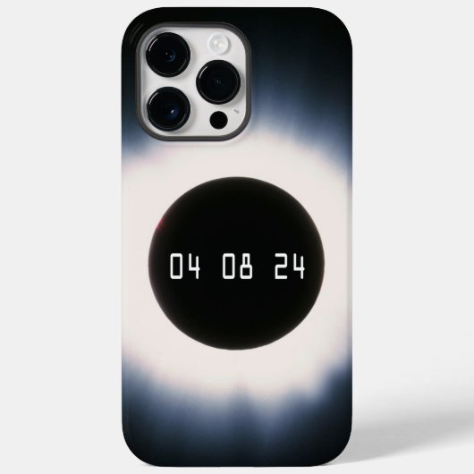 2024年太陽の黒白の皆既食 Case-Mate iPhoneケース (裏面)