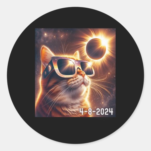 2024年太陽のEclipseがGlesを着用 ラウンドシール (正面)